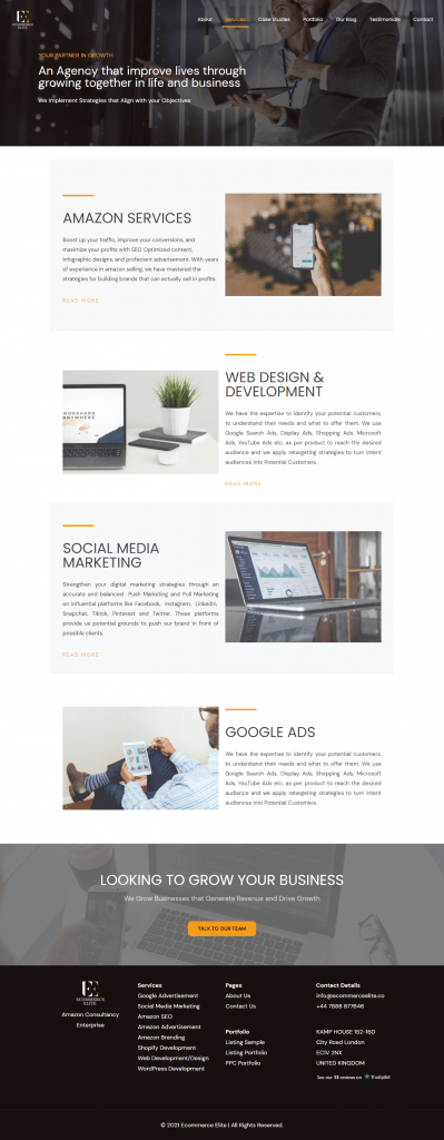 WordPress Static Business Website